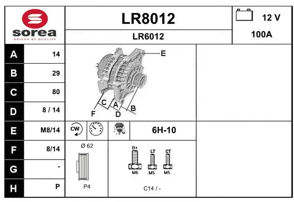 Alternator (LR8012)