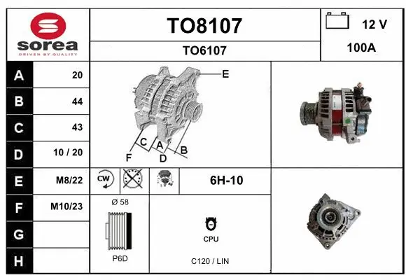 Alternator (TO8107)