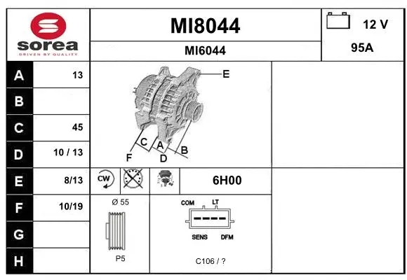 Alternator (MI8044)