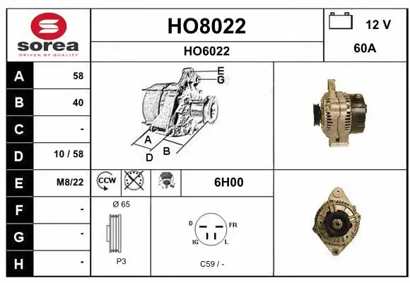 Alternator (HO8022)