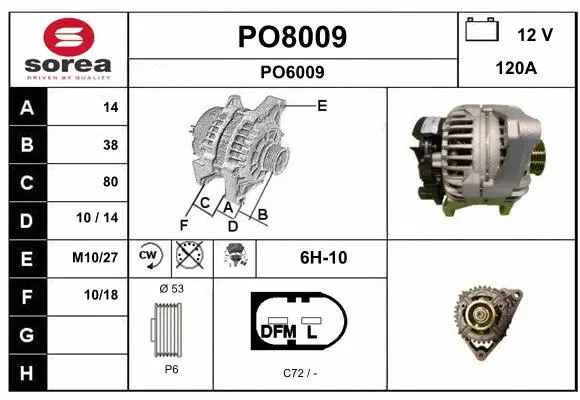 Alternator (PO8009)