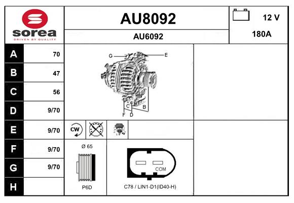 Alternator (AU8092)