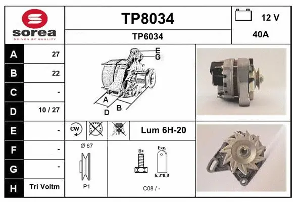 Alternator (TP8034)