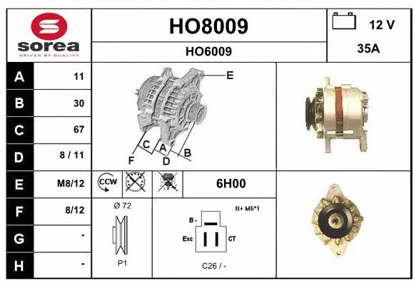 Alternator (HO8009)