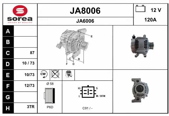 Alternator (JA8006)