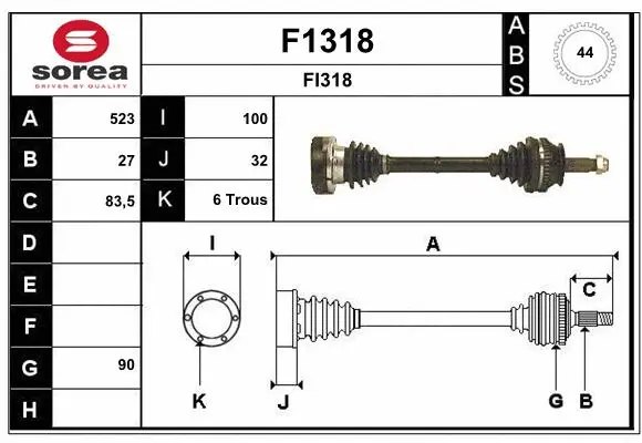 Drive Shaft (F1318)