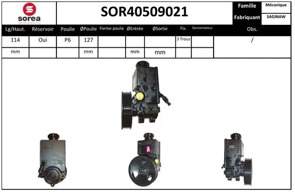 Hydraulic Pump, steering (SOR40509021)