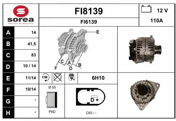 Alternator (FI8139)