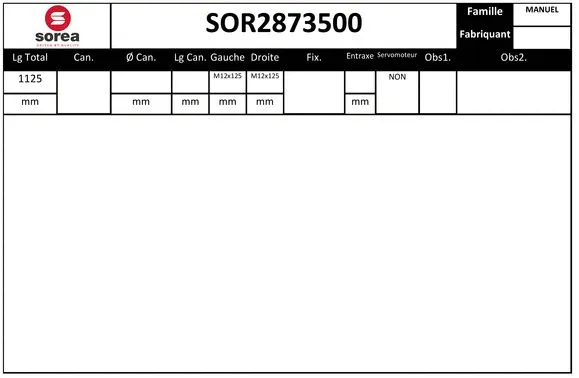 Steering Gear (SOR2873500)