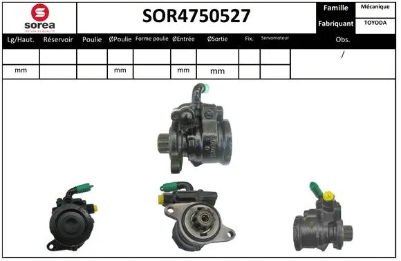 Hydraulic Pump, steering (SOR4750527)
