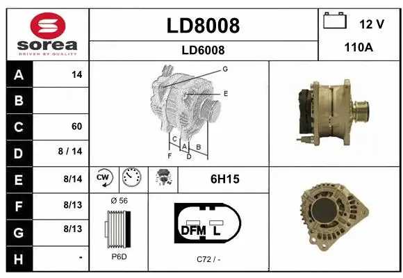 Alternator (LD8008)