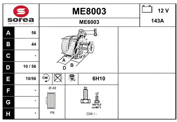 Alternator (ME8003)