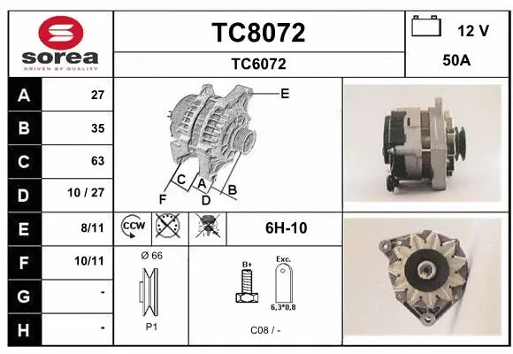 Alternator (TC8072)