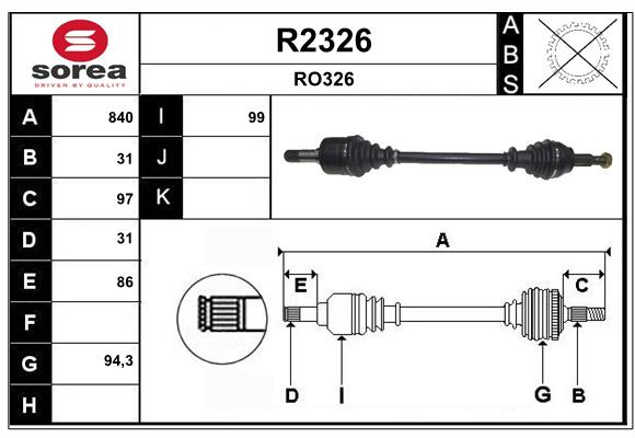 Drive Shaft (R2326)