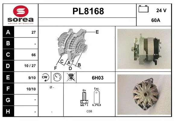 Alternator (PL8168)