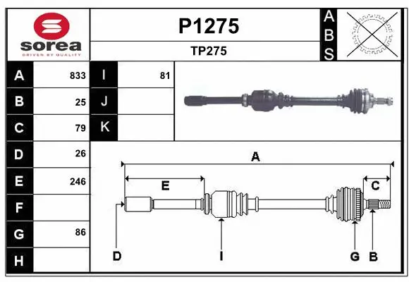 Drive Shaft (P1275)
