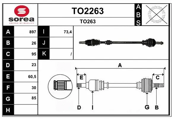 Drive Shaft (TO2263)