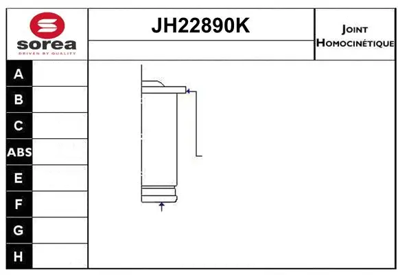 Joint Kit, drive shaft (JH22890K)