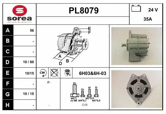 Alternator (PL8079)