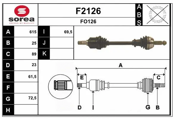 Drive Shaft (F2126)