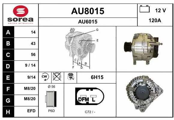 Alternator (AU8015)