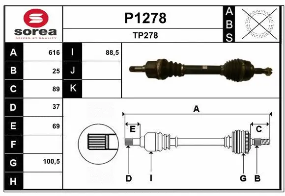 Drive Shaft (P1278)