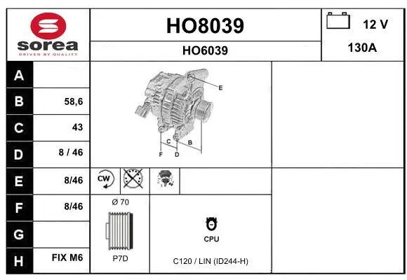 Alternator (HO8039)