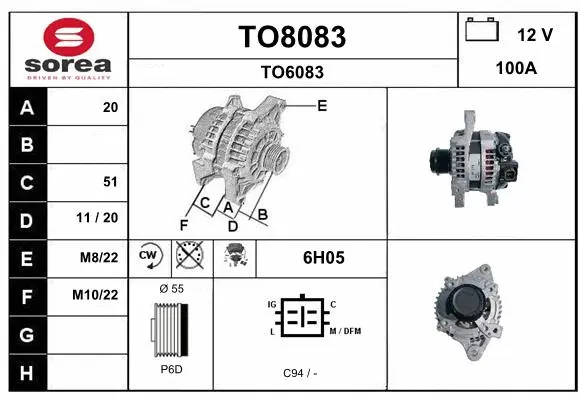 Alternator (TO8083)