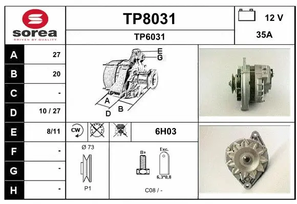 Alternator (TP8031)