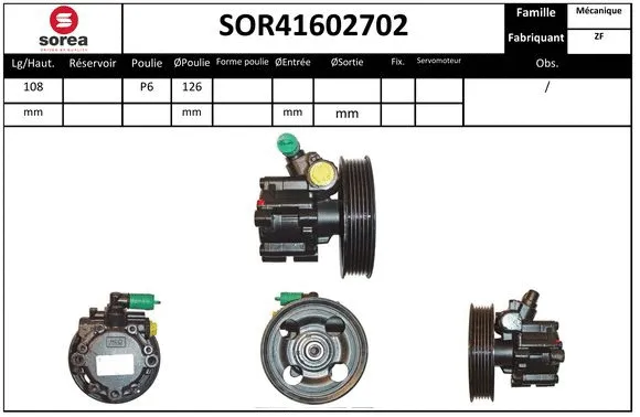 Hydraulic Pump, steering (SOR41602702)