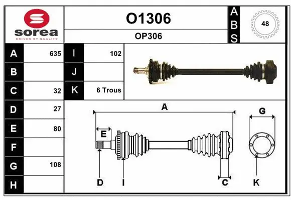 Drive Shaft (O1306)