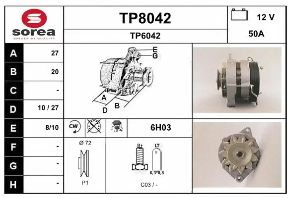 Alternator (TP8042)