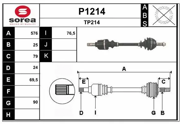 Drive Shaft (P1214)