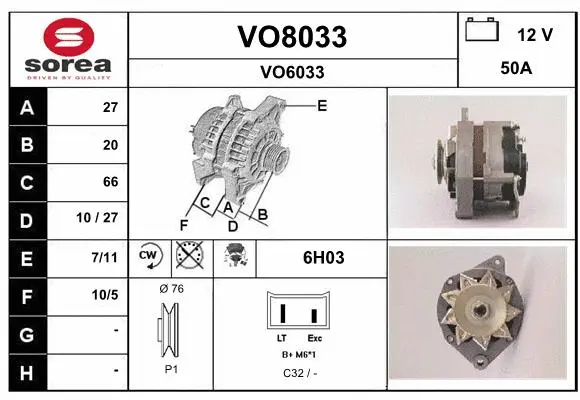 Alternator (VO8033)