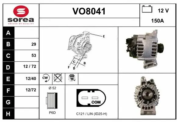 Alternator (VO8041)