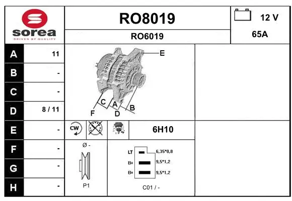 Alternator (RO8019)