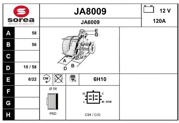 Alternator (JA8009)