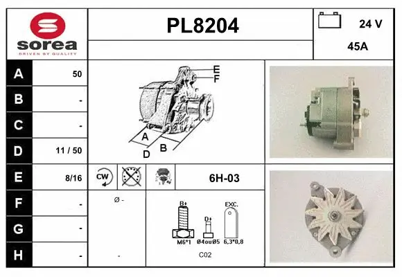 Alternator (PL8204)