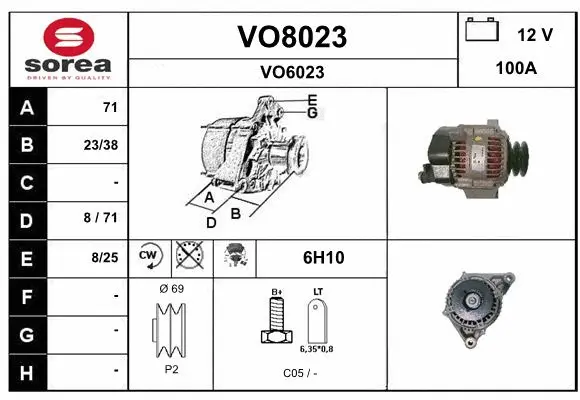 Alternator (VO8023)