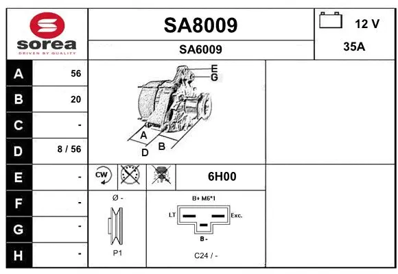 Alternator (SA8009)