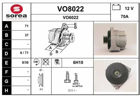 Alternator (VO8022)
