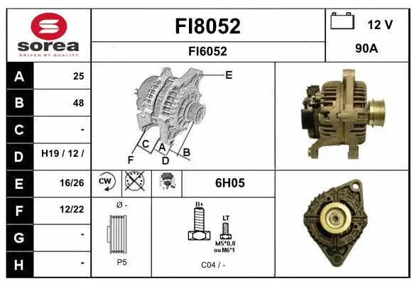 Alternator (FI8052)