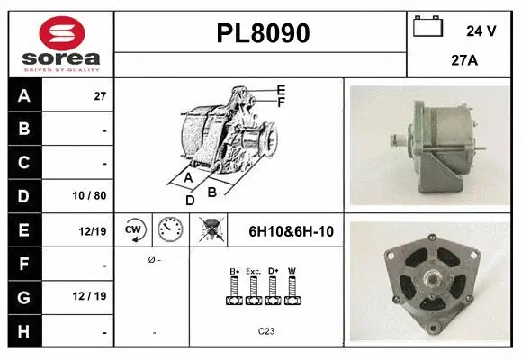 Alternator (PL8090)