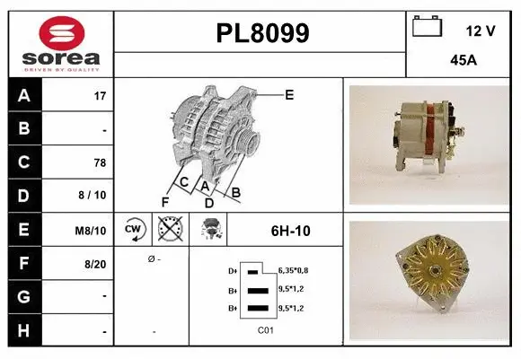 Alternator (PL8099)
