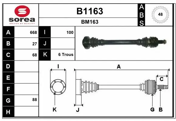 Drive Shaft (B1163)