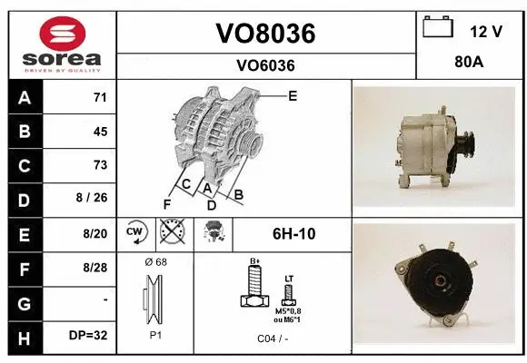 Alternator (VO8036)
