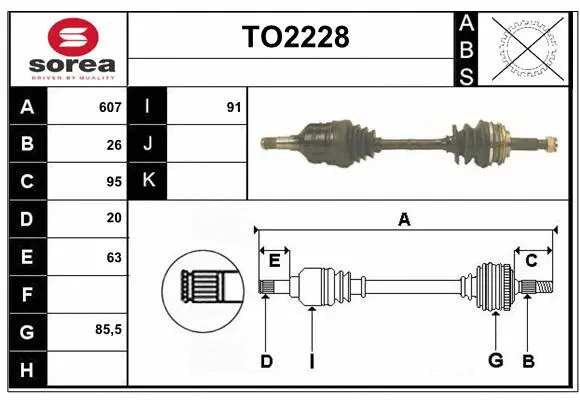 Drive Shaft (TO2228)