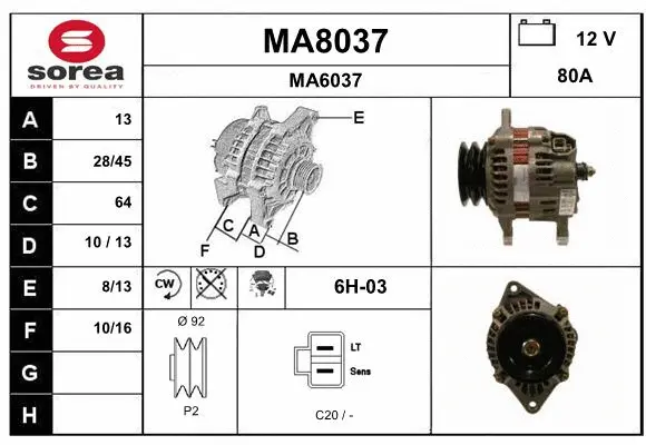 Alternator (MA8037)
