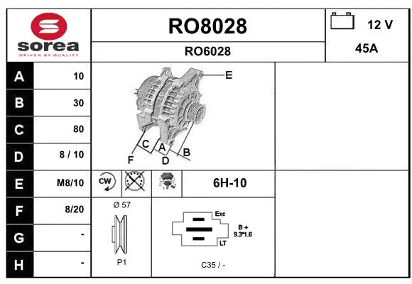 Alternator (RO8028)
