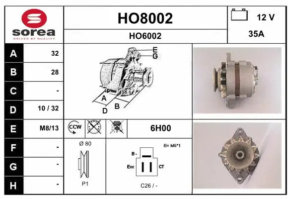 Alternator (HO8002)